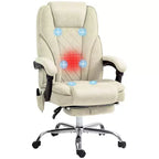 Sedia da ufficio Okak Massage con 6 punti di vibrazione, sedia da scrivania riscaldata con schienale reclinabile e altezza regolabile, sedia girevole per studio, ufficio