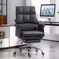 Okak Executive Office Chair with Foldable Footrest, 360 Swivel Chair with Adjustable Height, Criss Cross Chair for Study, Office