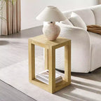 Tavolino geometrico GDFStudio Celeste Farmhouse in legno a giorno