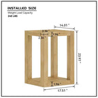 Tavolino geometrico GDFStudio Celeste Farmhouse in legno a giorno