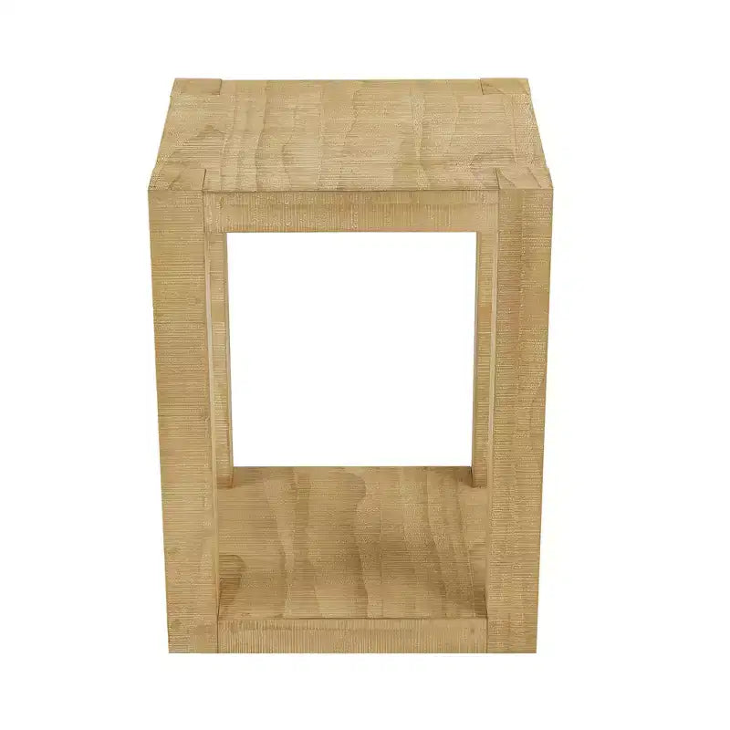 Tavolino geometrico GDFStudio Celeste Farmhouse in legno a giorno