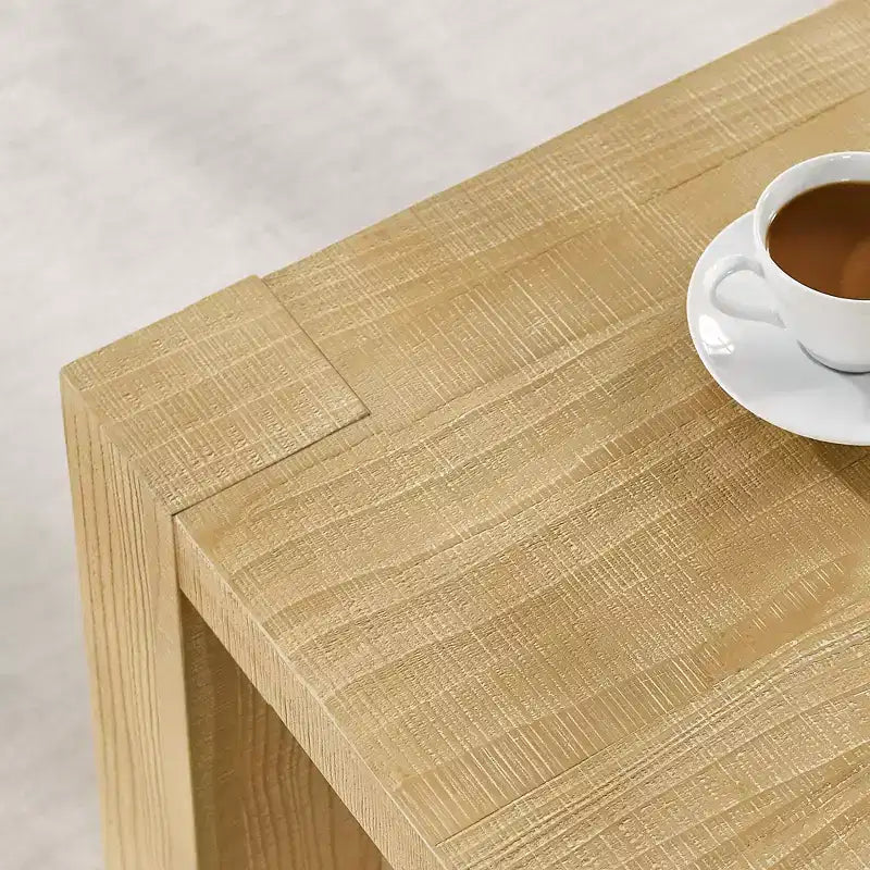 Tavolino geometrico GDFStudio Celeste Farmhouse in legno a giorno