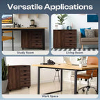 Home Imports Emporium Cassettiera Classificatore da Ufficio a 5 Cassetti con Scaffali e Cassetti Mobili