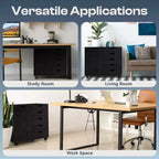 Home Imports Emporium Cassettiera Classificatore da Ufficio a 5 Cassetti con Scaffali e Cassetti Mobili