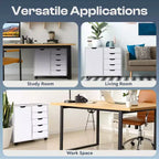 Home Imports Emporium Cassettiera Classificatore da Ufficio a 5 Cassetti con Scaffali e Cassetti Mobili