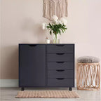 Home Imports Emporium Cassettiera Classificatore da Ufficio a 5 Cassetti con Scaffali e Cassetti Mobili
