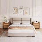 Set di 2 comodini, comodino moderno, comodini con 2 cassetti in PE Rattan, comodini in rattan per camera da letto e soggiorno