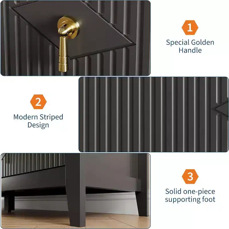 Comò da camera con 6 cassetti, comò moderno largo 137 cm con maniglie in metallo, mobile contenitore in legno per camera da letto, soggiorno, corridoio
