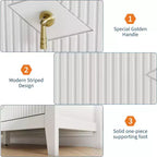 Comò da camera con 6 cassetti, comò moderno largo 137 cm con maniglie in metallo, mobile contenitore in legno per camera da letto, soggiorno, corridoio