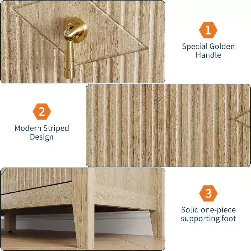 Comò da camera con 6 cassetti, comò moderno largo 137 cm con maniglie in metallo, mobile contenitore in legno per camera da letto, soggiorno, corridoio