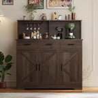 Credenza con Contenitore da 47,2 Pollici, Mobile Contenitore Grande in Legno con 3 Ante, 3 Cassetti e 1 Piano, Adatto per Sala da Pranzo, Soggiorno