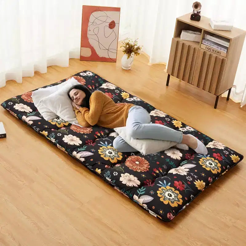 Materasso Futon giapponese per pavimento Twin Size, Tatami spesso 3 pollici, materasso pieghevole, materassino da pavimento in stile rustico per dormitorio, camera degli ospiti, campeggio