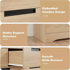 Cassettiera a 7 cassetti CuisinSmart, comò in legno con maniglie integrate, organizer per cassetti per soggiorno, cameretta, corridoio e ingresso