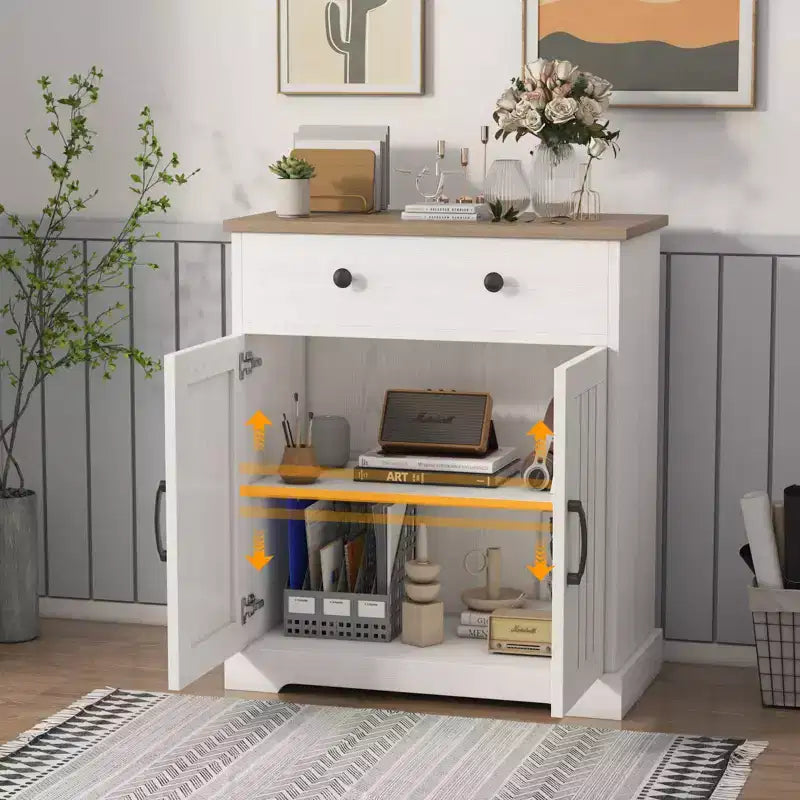 Credenza a buffet con cassetti, mobile contenitore moderno per caffetteria per cucina e sala da pranzo