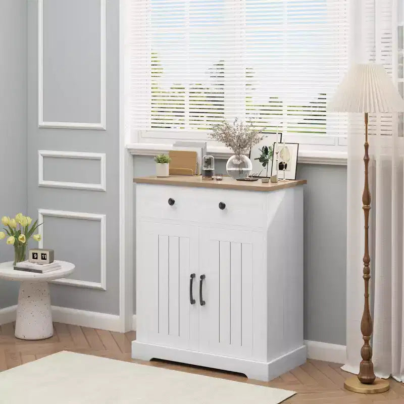 Credenza a buffet con cassetti, mobile contenitore moderno per caffetteria per cucina e sala da pranzo