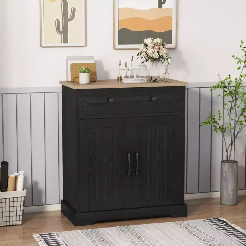 Credenza a buffet con cassetti, mobile contenitore moderno per caffetteria per cucina e sala da pranzo