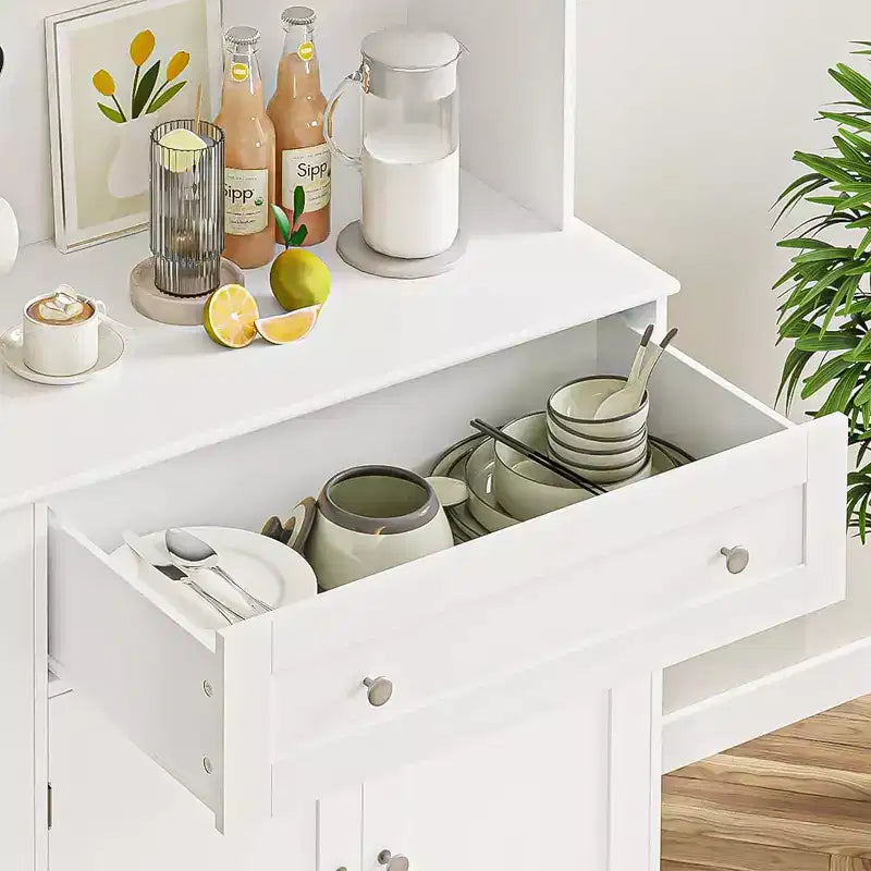 Dispensa da cucina alta 71 polliciMobile bar autoportante con ampi cassettiCredenza con piano aperto per soggiorno