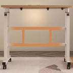 COZONY Scrivania Regolabile Piccola, Postazione di Lavoro Mobile con Ruote, Tavolo per Computer Portatile per Ufficio Domestico, Scuola, Tapis roulant
