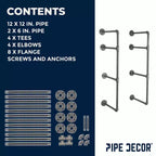 Mensola da parete a 3 ripiani di PIPE DECOR
