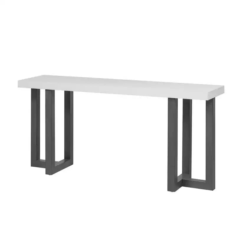 Okak 63IN Tavolo Consolle Minimalista con Gambe in Legno Massello, Elegante Tavolino da Ingresso con Piano Spesso, Tavolino da Corridoio per Soggiorno, Camera da Letto