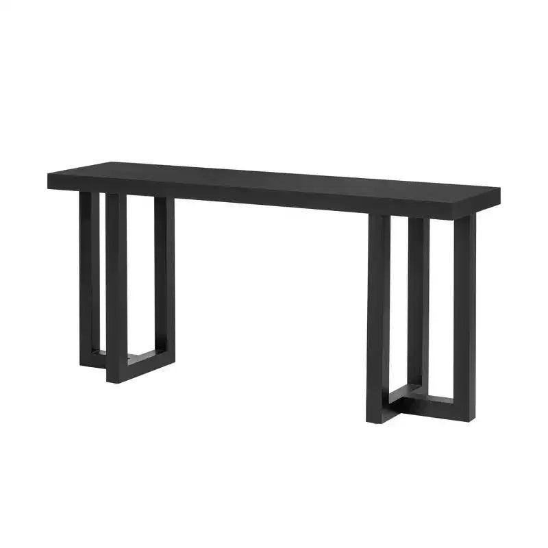 Okak 63IN Tavolo Consolle Minimalista con Gambe in Legno Massello, Elegante Tavolino da Ingresso con Piano Spesso, Tavolino da Corridoio per Soggiorno, Camera da Letto