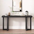 Okak 63IN Minimalism Console Table with Solid Wood Legs, Elegent Entryway Table with Thick Tabletop, Hallway Table for Living Room, Bedroom
