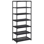 vidaXL Shoe Rack Black Poly Rattan 19.7x11.8x47.2 in Lightweight - 47.2