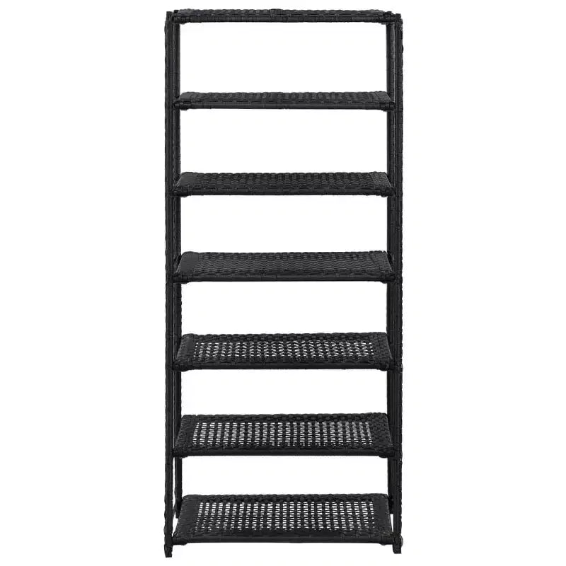 vidaXL Scarpiera Nera in Polyrattan 50x30x120 cm Leggera - 120