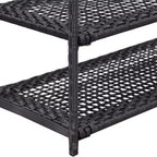 vidaXL Scarpiera Nera in Polyrattan 50x30x120 cm Leggera - 120