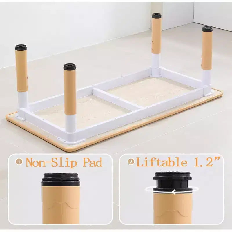 Tavolo e 6 Sedie per Bambini GustoWave, Tavolo per Bambini Regolabile in Altezza Moderno da 120 cm e Set di 6 Sedie con Gambe Antiscivolo