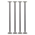 Pipe Decor 3/4 in. x 24 in. Square Flange Pipe Table Legs - 4 Pack