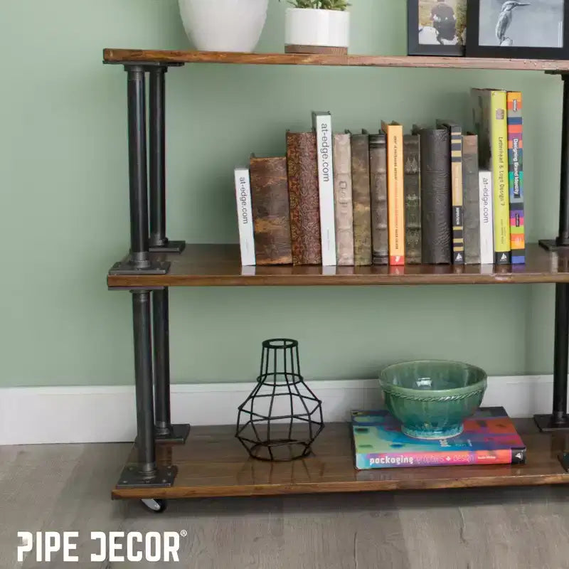 Pipe Decor Gambe da Tavolo in Tubo con Flangia Quadrata da 3/4 in. x 24 in. - Confezione da 4