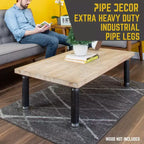 Pipe Decor, gambe per tavolo in tubo a flangia rotonda, 2 in. x 12 in. - confezione da 2 pezzi