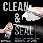 Scaffali RESTORE Riverstone Grey 36 in. con staffe a L di Pipe Decor