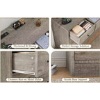 COZONY Cassettiera a 12 cassetti per camera da letto, cassettiera in legno a 61 cassetti, cassettiera alta moderna con guide in metallo, grande contenitore per soggiorno, corridoio