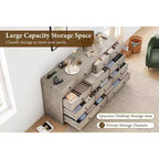 COZONY Cassettiera a 12 cassetti per camera da letto, cassettiera in legno a 61 cassetti, cassettiera alta moderna con guide in metallo, grande contenitore per soggiorno, corridoio