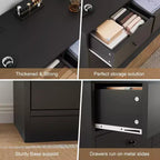 COZONY Cassettiera a 12 cassetti per camera da letto, cassettiera in legno a 61 cassetti, cassettiera alta moderna con guide in metallo, grande contenitore per soggiorno, corridoio