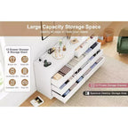 COZONY Cassettiera a 12 cassetti per camera da letto, cassettiera in legno a 61 cassetti, cassettiera alta moderna con guide in metallo, grande contenitore per soggiorno, corridoio