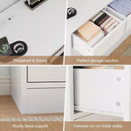 COZONY Cassettiera a 12 cassetti per camera da letto, cassettiera in legno a 61 cassetti, cassettiera alta moderna con guide in metallo, grande contenitore per soggiorno, corridoio