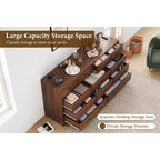 COZONY Cassettiera a 12 cassetti per camera da letto, cassettiera in legno a 61 cassetti, cassettiera alta moderna con guide in metallo, grande contenitore per soggiorno, corridoio