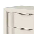 Comodino Royal Hampton, 2 cassetti, legno massello con finitura bianco antico, 27 pollici