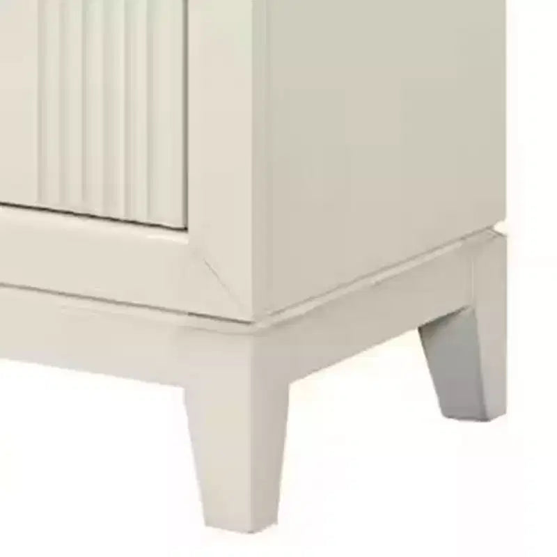 Comodino Royal Hampton, 2 cassetti, legno massello con finitura bianco antico, 27 pollici
