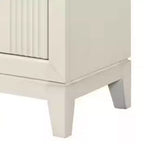 Comodino Royal Hampton, 2 cassetti, legno massello con finitura bianco antico, 27 pollici
