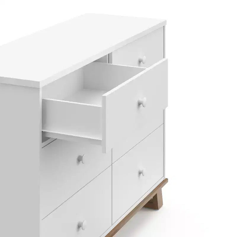 Comò doppio moderno a 6 cassetti Storkcraft