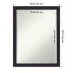 Specchio da parete per bagno Amanti Art Havana Black Bronze Petite Bevel 26,5 x 20,5 pollici