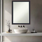 Specchio da parete per bagno Amanti Art Havana Black Bronze Petite Bevel 26,5 x 20,5 pollici