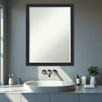 Specchio da parete per bagno Amanti Art Havana Black Bronze Petite Bevel 26,5 x 20,5 pollici