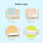 Culla trasformabile 4-in-1 Carter's by daVinci Colby con letto estraibile