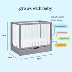 Culla trasformabile 4-in-1 Carter's by daVinci Colby con letto estraibile