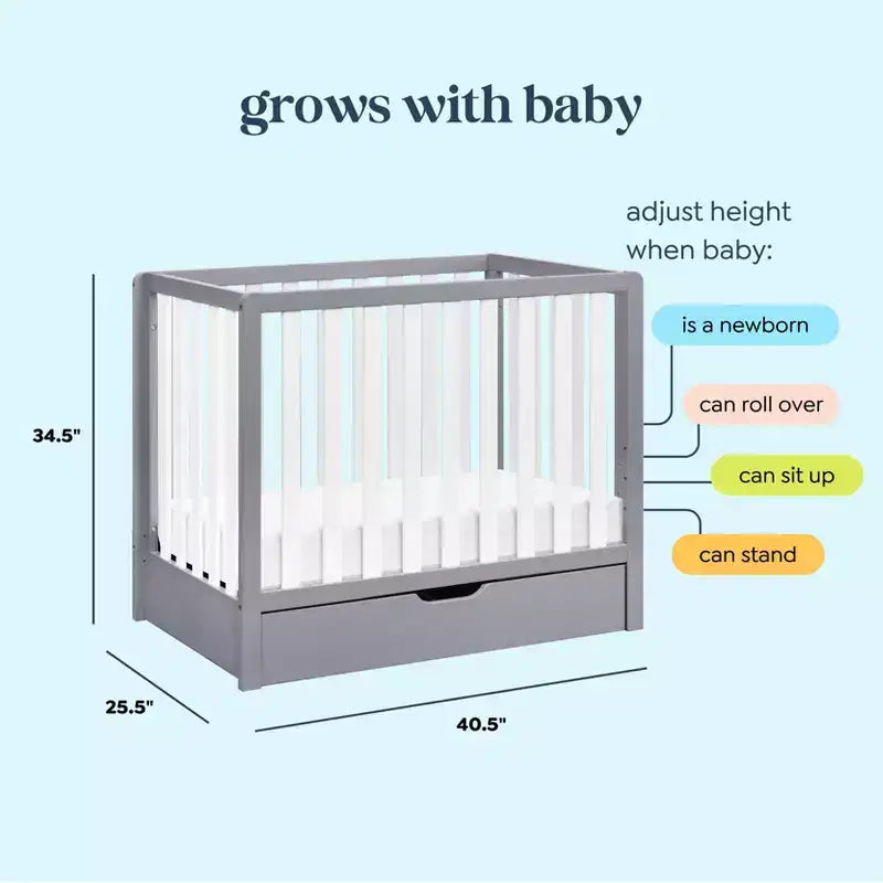 Culla trasformabile 4-in-1 Carter's by daVinci Colby con letto estraibile